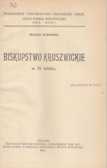 Biskupstwo kruszwickie w XI wieku