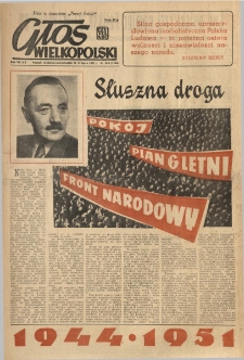 Głos Wielkopolski. 1951.07.22-23 R.7 nr198 Wyd.AB