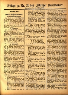 Beilage zu Nr.20 des „Wirsitzer Kreisblattes” 1906.03.10