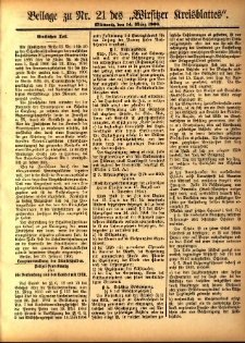 Beilage zu Nr.21 des „Wirsitzer Kreisblattes” 1906.03.14