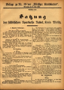 Beilage zu Nr.39 des „Wirsitzer Kreisblattes” 1906.05.16