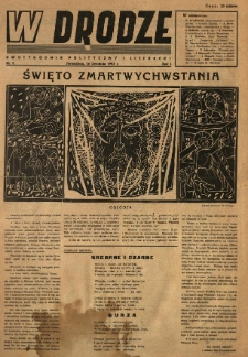 W Drodze : dwutygodnik polityczny i literacki. 1943.04.16 R.1 Nr2