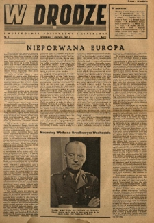 W Drodze : dwutygodnik polityczny i literacki. 1943.06.01 R.1 Nr5