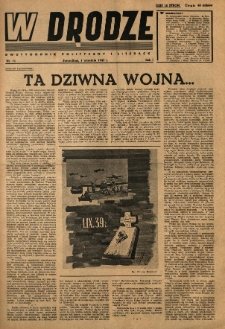 W Drodze : dwutygodnik polityczny i literacki. 1943.09.01 R.1 Nr11
