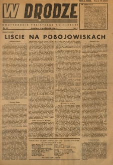 W Drodze : dwutygodnik polityczny i literacki. 1943.10.16 R.1 Nr14