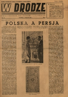 W Drodze : dwutygodnik polityczny i literacki. 1943.11.01 R.1 Nr15