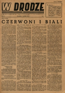 W Drodze : dwutygodnik polityczny i literacki. 1943.12.01 R.1 Nr17