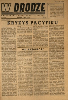 W Drodze : dwutygodnik polityczny i literacki. 1944.02.01 R.2 Nr3