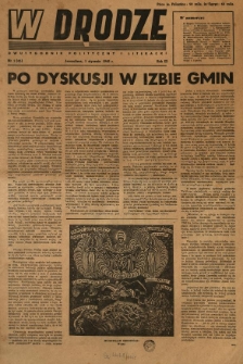 W Drodze : dwutygodnik polityczny i literacki. 1945.01.01 R.3 Nr1