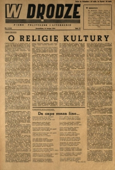 W Drodze : pismo polityczne i literackie. 1946.02.16 R.4 nr2