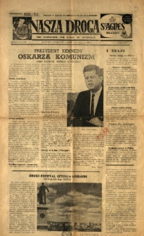 Nasza Droga : the newspaper for Poles in Australia. 1962.02.11 R.11 Nr3