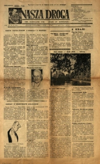 Nasza Droga : the newspaper for Poles in Australia. 1963.05.12 R.12 Nr9