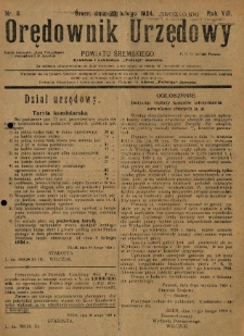 Orędownik Urzędowy Powiatu Śremskiego. 1924.02.23 R.8 Nr8