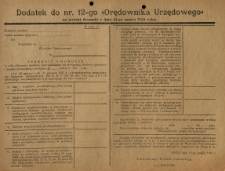 Orędownik Urzędowy Powiatu Śremskiego. 1924.03.22 R.8 Nr12 Dodatek