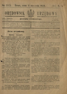 Orędownik Urzędowy Powiatu Śremskiego. 1928.01.11 R.10 Nr2-3