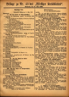 Beilage zu Nr.43 des „Wirsitzer Kreisblattes” 1906.05.30