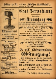 Beilage zu Nr.44 des „Wirsitzer Kreisblattes” 1906.06.02