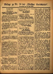 Beilage zu Nr.58 des „Wirsitzer Kreisblattes” 1906.07.21