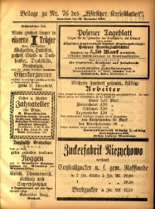 Beilage zu Nr.76 des „Wirsitzer Kreisblattes” 1906.09.22