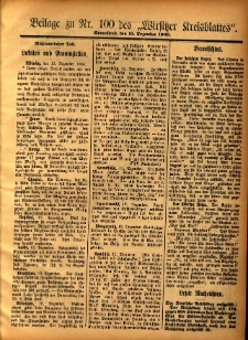 Beilage zu Nr.100 des „Wirsitzer Kreisblattes” 1906.12.15