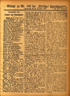 Beilage zu Nr.102 des „Wirsitzer Kreisblattes” 1906.12.22