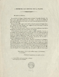 A messieurs les députés de la France