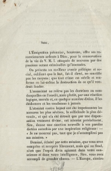 [List do Napoleona III. Incipit:] Sire, L'Émigration polonaise, heureuse, offre ses remerciements ardents à Dieu, pour la conservation de la vie de V. M. I. attaquée de nouveau ...