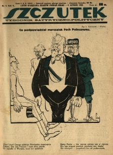 Szczutek : tygodnik satyryczno-polityczny. 1922.02.09 R.5 Nr6