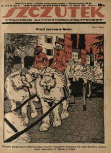 Szczutek : tygodnik satyryczno-polityczny. 1922.03.29 R.5 Nr12-13