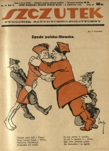 Szczutek : tygodnik satyryczno-polityczny. 1922.04.06 R.5 Nr14