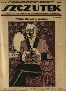Szczutek : tygodnik satyryczno-polityczny. 1922.04.27 R.5 Nr17