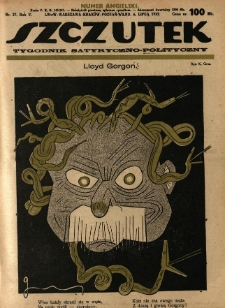 Szczutek : tygodnik satyryczno-polityczny. 1922.07.06 R.5 Nr27