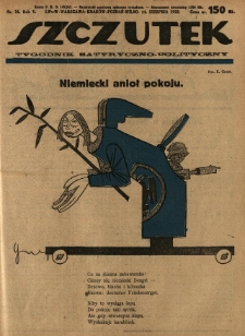Szczutek : tygodnik satyryczno-polityczny. 1922.08.24 R.5 Nr34