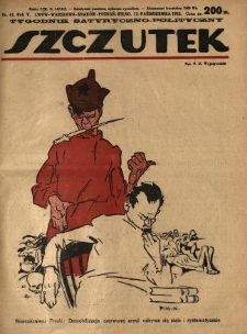 Szczutek : tygodnik satyryczno-polityczny. 1922.10.12 R.5 Nr41