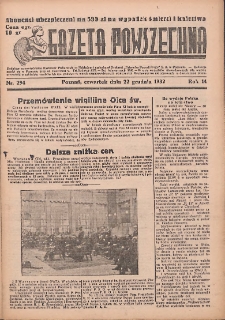 Gazeta Powszechna 1932.12.22 R.14 Nr294