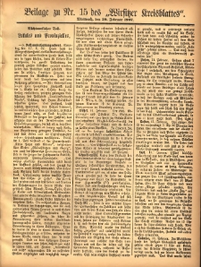 Beilage zu Nr.15 des „Wirsitzer Kreisblattes" 1907.02.20