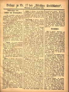 Beilage zu Nr.17 des „Wirsitzer Kreisblattes” 1907.02.27