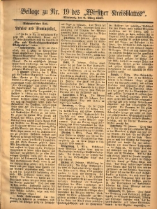 Beilage zu Nr.19 des „Wirsitzer Kreisblattes” 1907.03.06