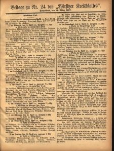 Beilage zu Nr.24 des „Wirsitzer Kreisblattes” 1907.03.23