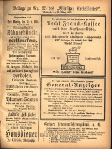 Beilage zu Nr.25 des „Wirsitzer Kreisblattes” 1907.03.27
