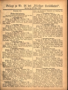 Beilage zu Nr.26 des „Wirsitzer Kreisblattes” 1907.03.29