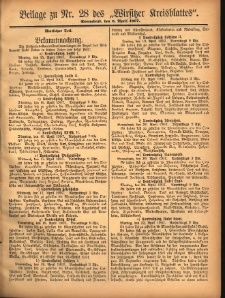 Beilage zu Nr.28 des „Wirsitzer Kreisblattes” 1907.04.06
