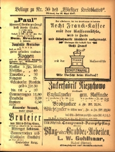 Beilage zu Nr.30 des „Wirsitzer Kreisblattes” 1907.04.17