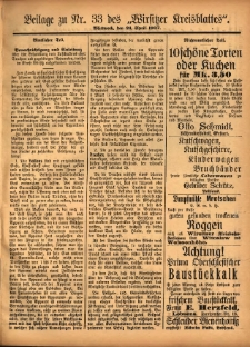 Beilage zu Nr.33 des „Wirsitzer Kreisblattes” 1907.04.24