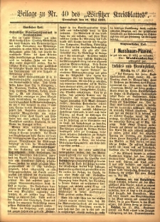 Beilage zu Nr.40 des „Wirsitzer Kreisblattes” 1907.05.18