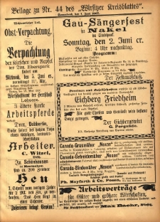 Beilage zu Nr.44 des „Wirsitzer Kreisblattes” 1907.06.01