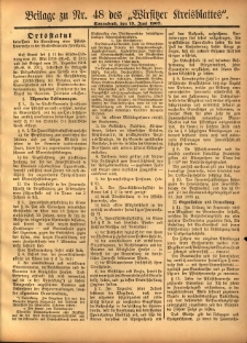 Beilage zu Nr.48 des „Wirsitzer Kreisblattes” 1907.06.15