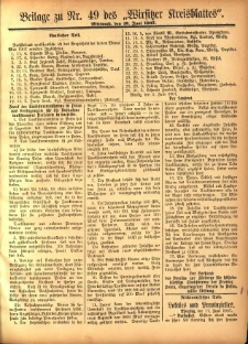 Beilage zu Nr.49 des „Wirsitzer Kreisblattes” 1907.06.19