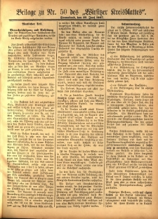 Beilage zu Nr.50 des „Wirsitzer Kreisblattes” 1907.06.22
