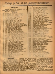 Beilage zu Nr.74 des „Wirsitzer Kreisblattes” 1907.09.14